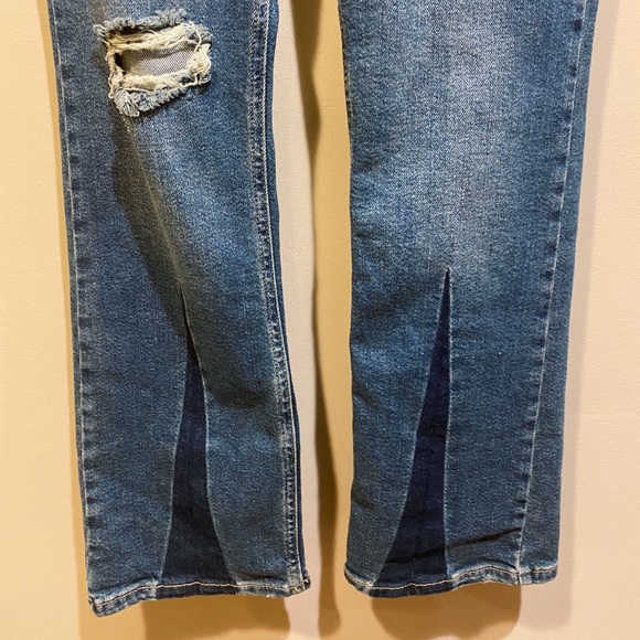 NWT Free People Colorblock Crop Flare Jeans - Picture 3 of 10